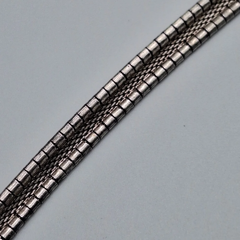 Vtg Sterling Silver 925 Italy Omega Panel Choker Collar Necklace 27.4g 16" 6mm - Picture 11 of 12